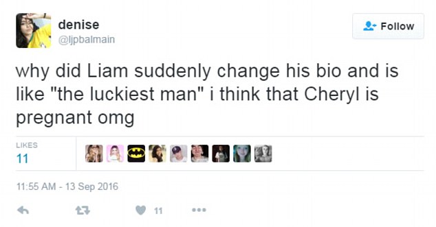 Många fans tolkar Liams nya text som att han ska bli pappa.