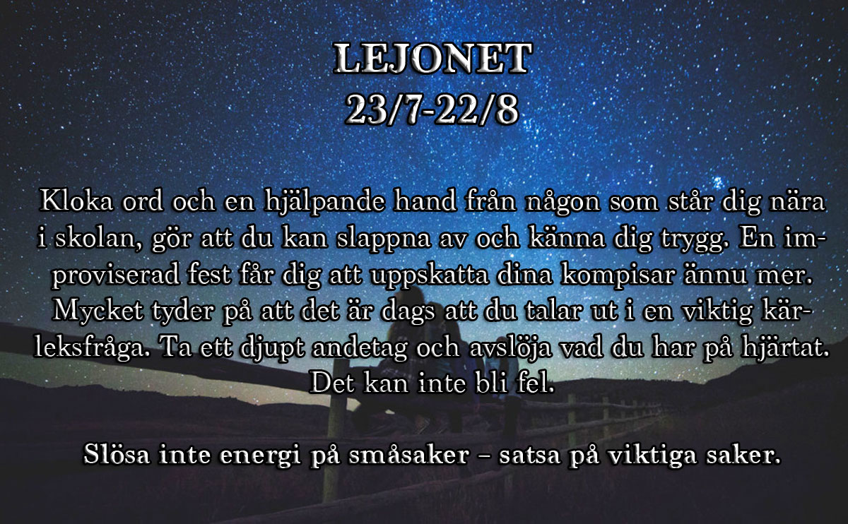 Horoskop matchar för sex