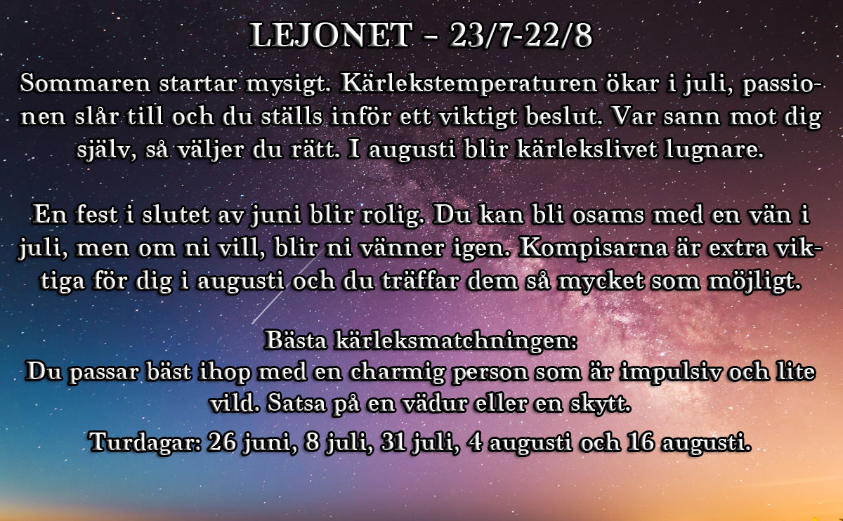 Singlar horoskop
